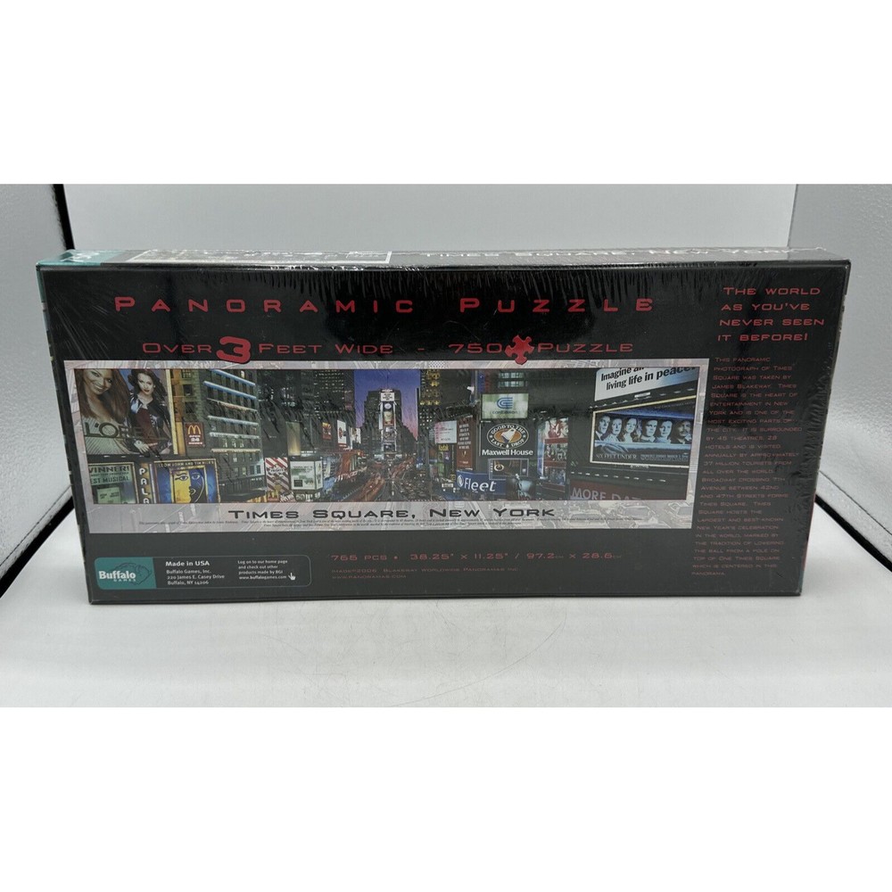 NEW Times Square Jigsaw Puzzle 750 Pieces New York Panoramic 3 Ft Wide - Picture 6 of 11